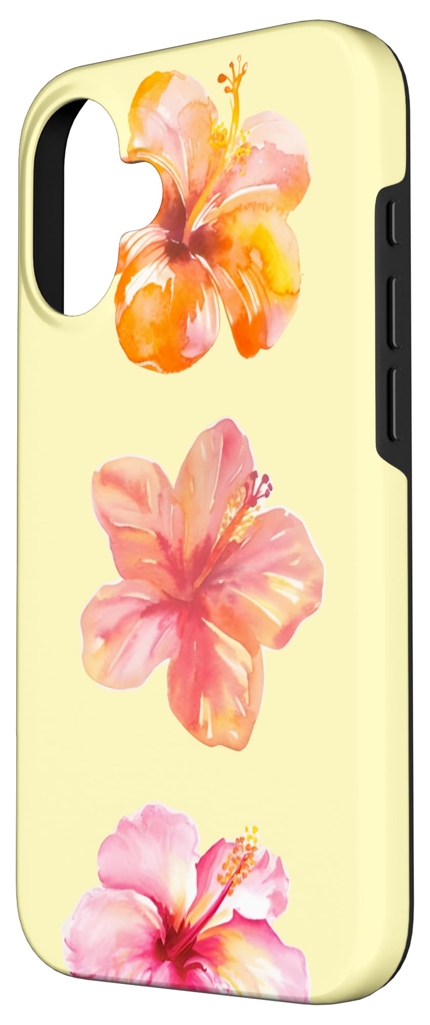 Coquette Girly Hibiscus Summer Hawaiian Butter Yellow Case For Iphone 16